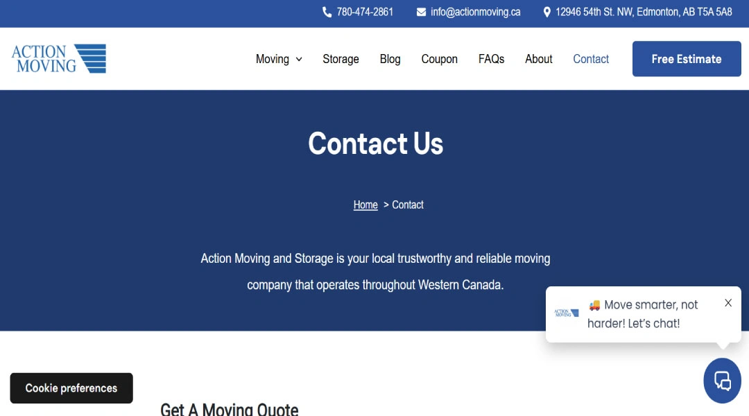 Action Moving and Storage